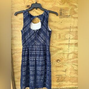 Navy blue formal dress, new condition